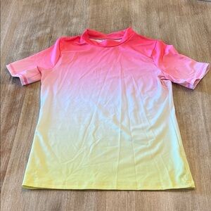 Cat & Jack Pink and Yellow Swim Shirt Girls XL